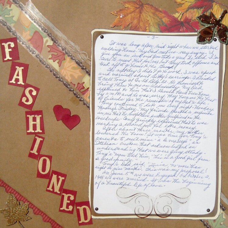 An Old Fashioned Love Story Journalled - P3 of 3