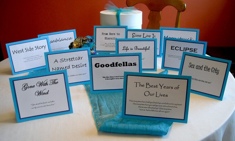 Reception Table Namecards