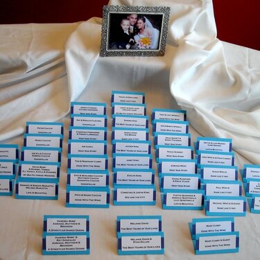 Marriage Celebration Reception Placecards