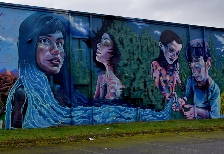 Mural 1B: Evergreen by Camille Cote