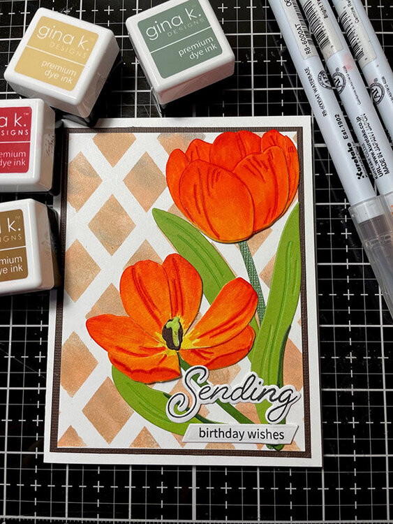 Orange Tulip BD Card