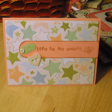 Life is so sweet baby card