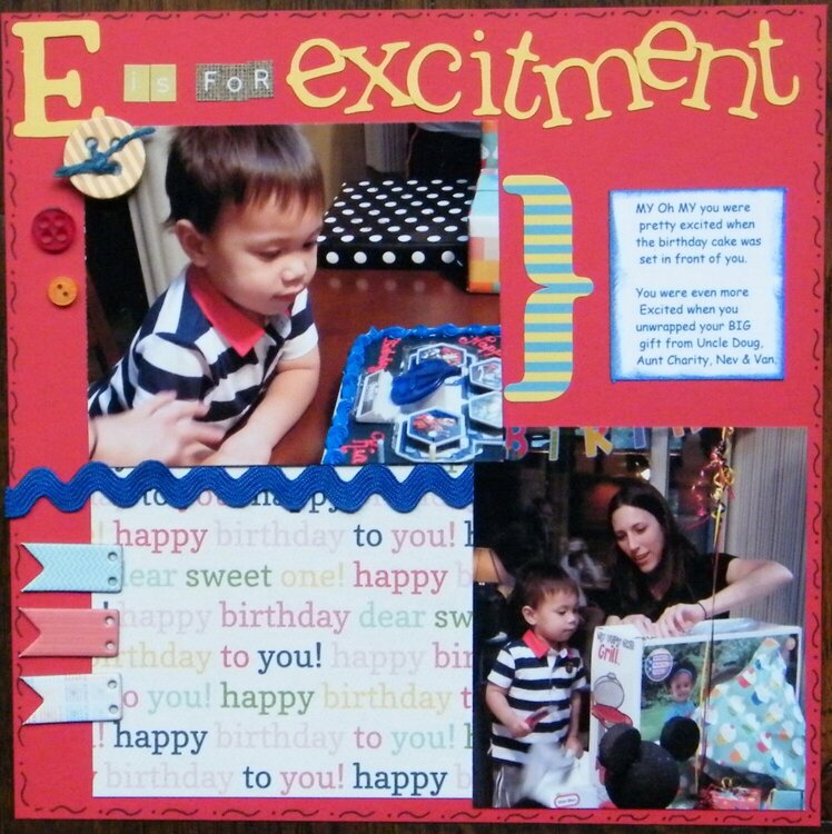 E is for excitment