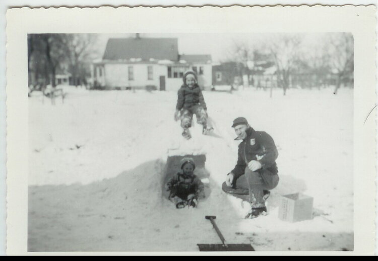 Snow fort about 1952