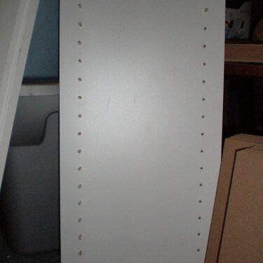 Peg board for storage unit