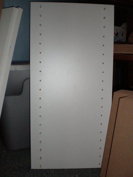 Peg board for storage unit
