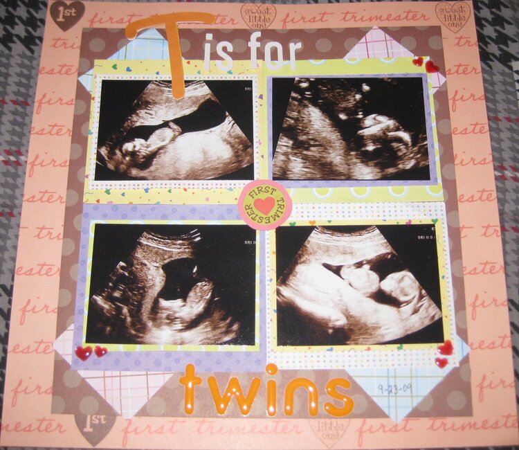 First Trimester Pregnancy of Twin Babies