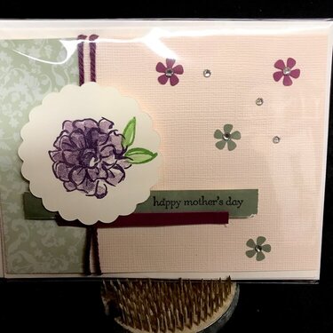 Purple Flower Mother&#039;s Day card