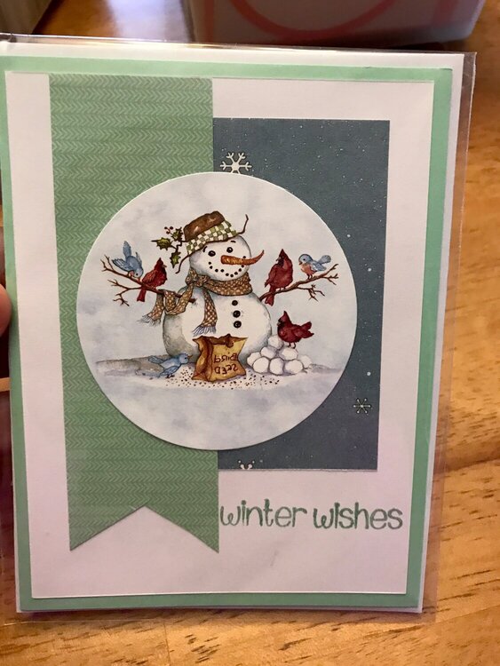Winter Wishes Snowman Card