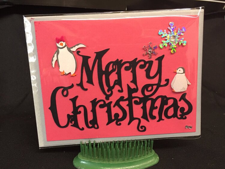 Merry Christmas Card - Pink