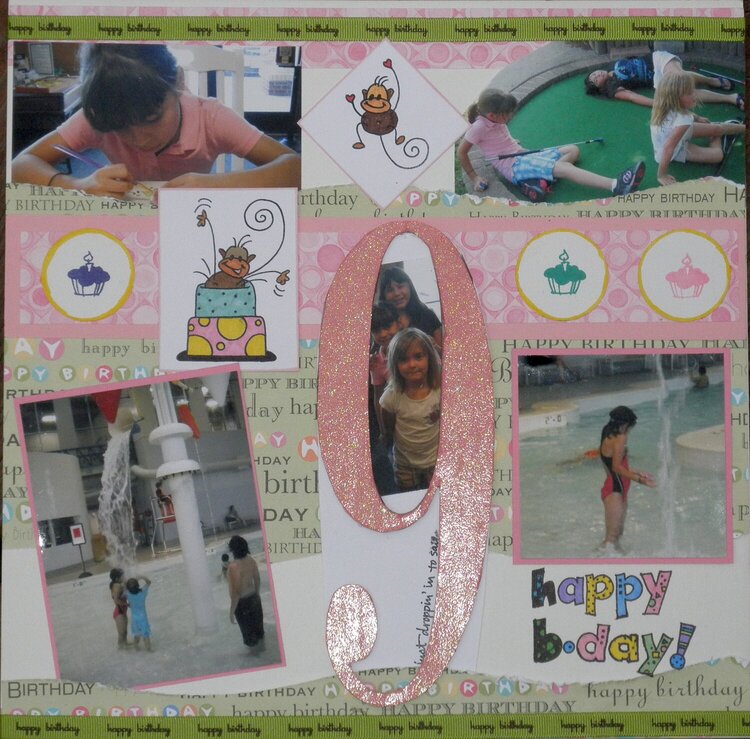 Anna&#039;s 9th Birthday Layout Page 1