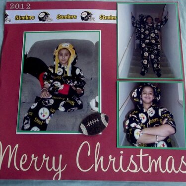 Merry Christmas Steelers Style Layout