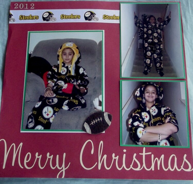 Merry Christmas Steelers Style Layout