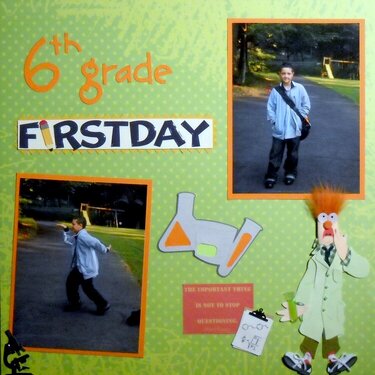 1st day of 6th grade layout