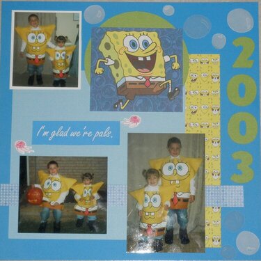 Sponge Bob Halloween 2003 layout - Son