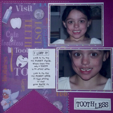 Toothless Scrapbook Layout