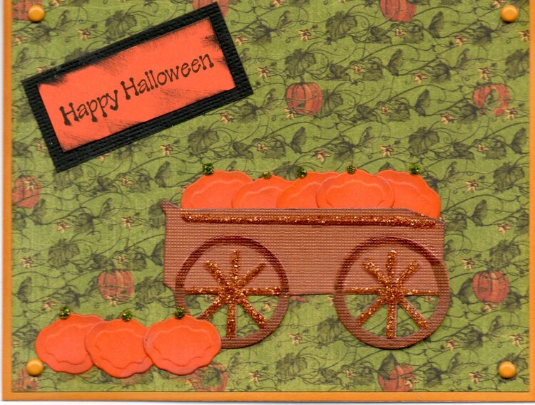 Wagon full of pumpkins