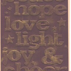 Peace/Love/Hope - Gold