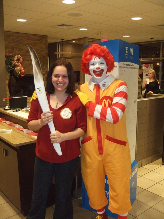 Me, Ronald &amp; the Olympic torch!
