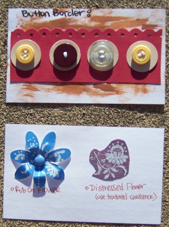Altered card- button/flower2