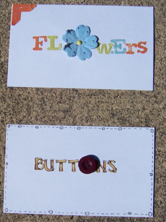 Categories-Flowers and Buttons