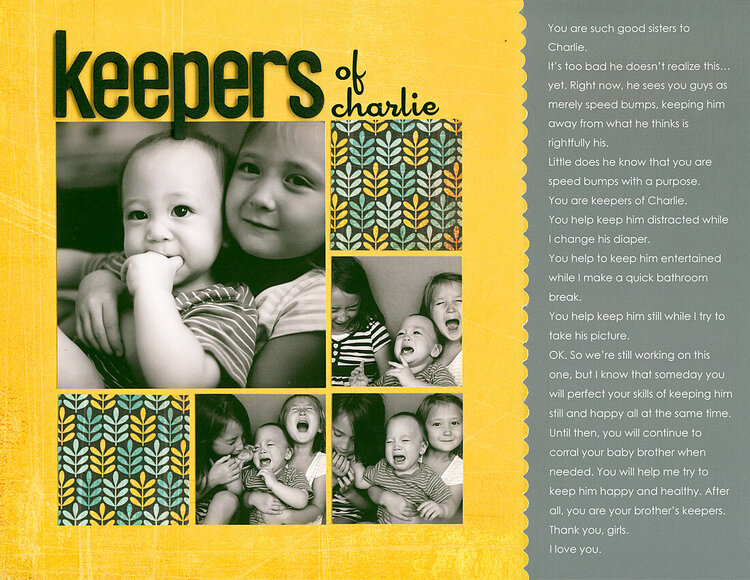 keepers of charlie: as seen in SS
