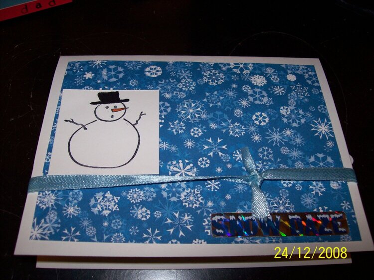 Mikeys Snowman Card