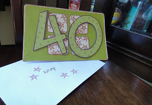 Green 40th Birthday Card