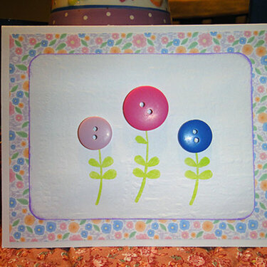 Button Mother&#039;s Day Card
