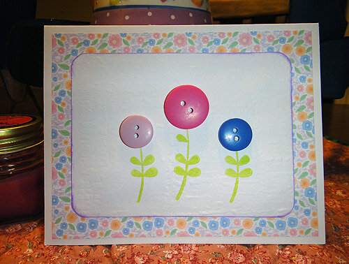 Button Mother&#039;s Day Card