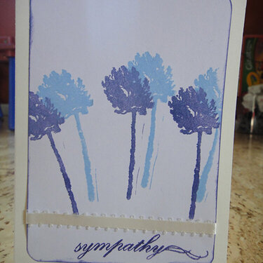 Blue sympathy card