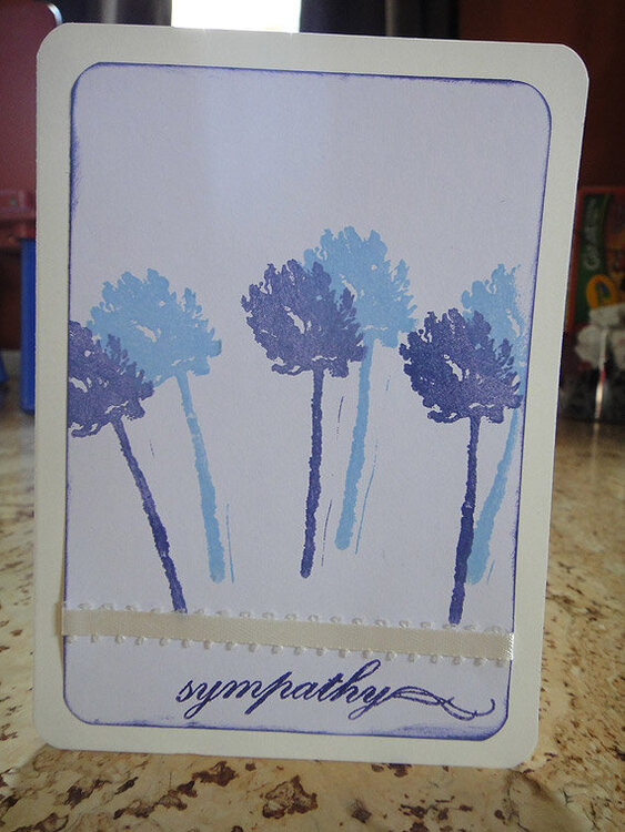 Blue sympathy card