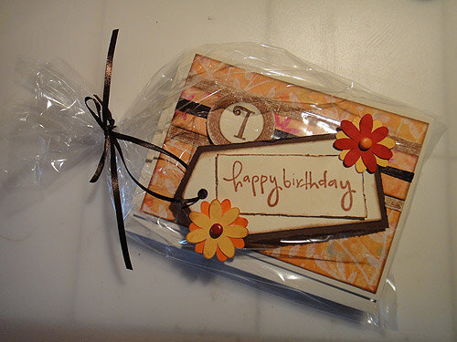 Set of Monogrammed Cards with Tag
