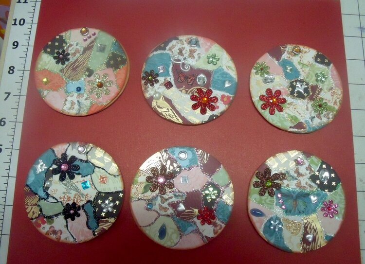 For Henva&#039;s Mariposa Scrap Swap - Coasters