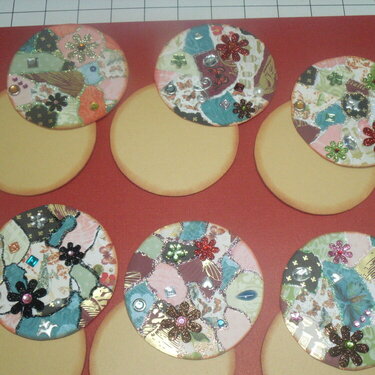 For Henva&#039;s Mariposa Scrap Swap - Coasters