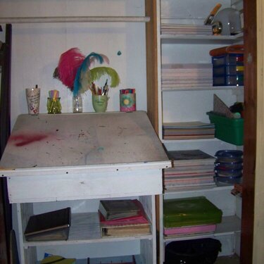 Closet and drawing table