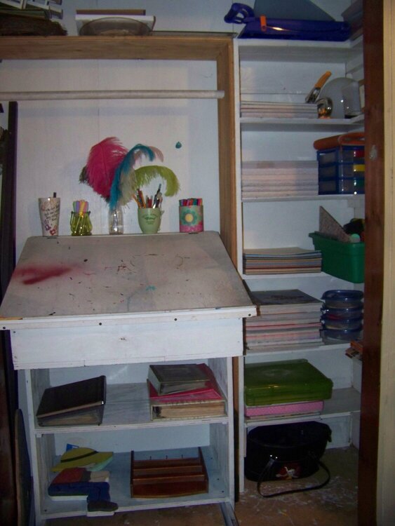 Closet and drawing table