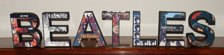 All Paper 3D Letters (The Beatles)