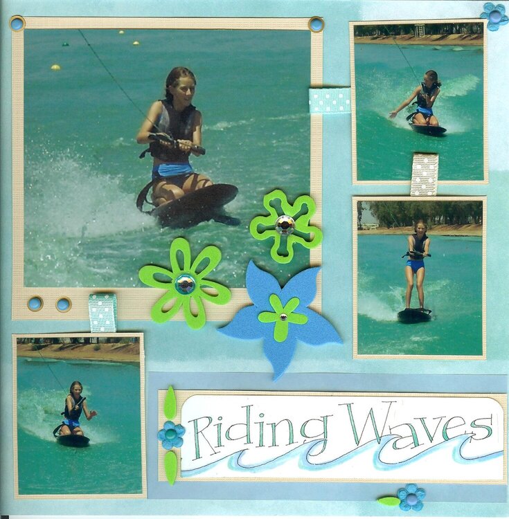 Riding Waves  8 x 8