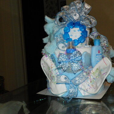 Baby Boy Diaper Cake - Front view