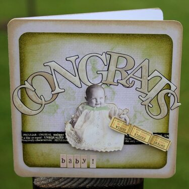 Crafty Secrets Heartwarming Vintage &quot;Congrats&quot;