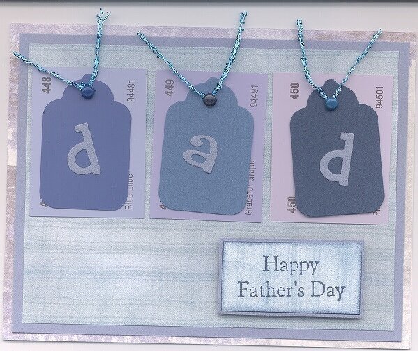 Father&#039;s Day paint chip cards