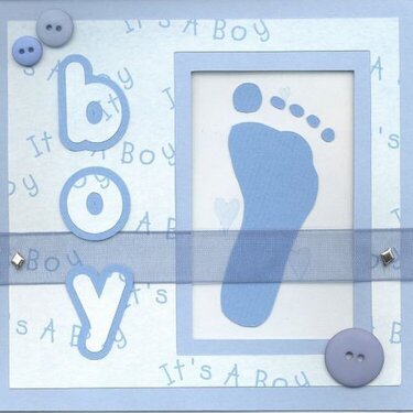 Baby announcement w/ footprint