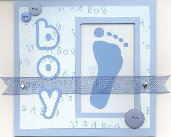 Baby announcement w/ footprint