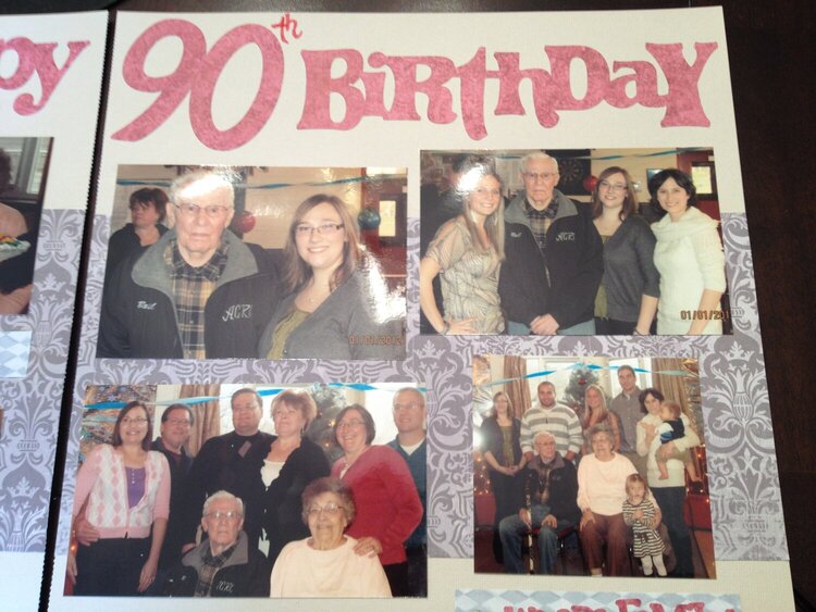 90th Birthday - Right Page