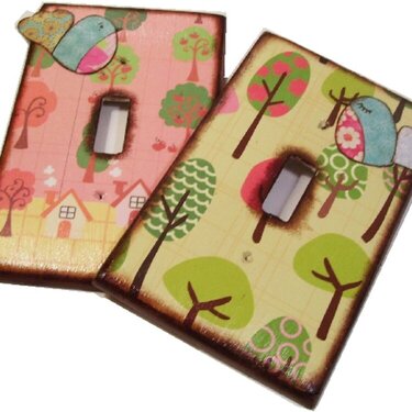 Decoupaged Switch Plate Covers