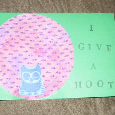 I give a hoot