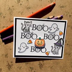 Boo Happy Halloween Card