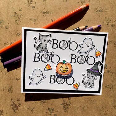 Boo Happy Halloween Card