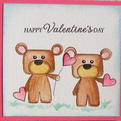 Happy Valentine's Day bear couple